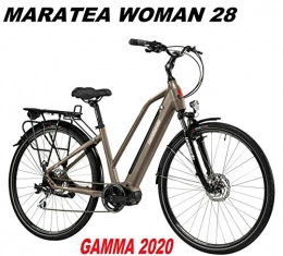 LOMBARDO BICI Bici elettriches LOMBARDO BICI MARATEA Woman Ruota 28 Motore 250w 80Nm Batteria Integrata 504Wh 36v 14ah Gamma 2020 (Brown Tann Matt, 43 CM)