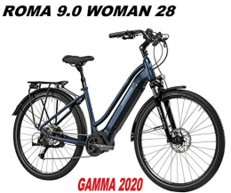 LOMBARDO BICI Bici elettriches LOMBARDO BICI Roma Woman 9.0 Ruota 28 Performance 63NM Batteria Integrata 500WH Gamma 2020 (Night Blue Matt, 51 CM)