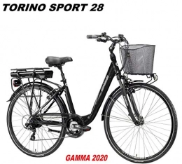 LOMBARDO BICI Bici elettriches LOMBARDO BICI Torino Sport Ruota 28 Motore 250w 35Nm Batteria 504Wh 36v 14ah Gamma 2020 (Black Grey Matt)