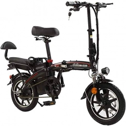 LOPP Bici elettriches LOPP Ebike e-Bike Fast e-Bike per Adulti Bicicletta elettrica Pieghevole 48v per Uomo e Donna, con Motore 350W, Bici elettrica da 14 Pollici per Adulti, Tre modalità di Guida