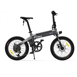 Luckguy Bici Luckguy - Bicicletta elettrica pieghevole, 25 km / h, velocità 80 km, 250 W, senza coda, grigio, 20 inches