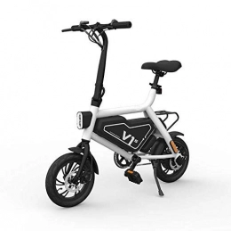 LUO Bici LUO Scooter, bici elettrica pieghevole, bici da 12 pollici per bici per adulti e ragazzi, con batteria agli ioni di litio 36V 7, 8 Ah / motore brushless 250W, arancione, bianca