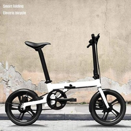 LUO Bici LUO Scooter, bici elettrica pieghevole intelligente da 16 pollici Cloth-Yg, bicicletta elettrica leggera con telaio in lega di alluminio, batteria rimovibile agli ioni di litio, strumento a cristalli
