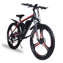 LWL Bici elettriches LWL Bicicletta elettrica nera 21 velocità elettrica per adulti in lega di alluminio materiale 26 pollici Mountain Ebike 36v motore 500w (colore: nero, taglia: motore 500W)