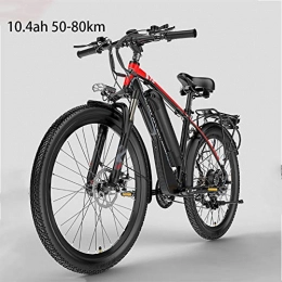 Macro Bici elettriches Macro Bicicletta elettrica 26 '' Mountain Bike elettrica 400w 120 km Adulti Ebike con Rimovibile Batteria 10, 4 / 12Ah, 2 Ruote Ammortizzatore per spostamenti in Bici all'aperto, 3