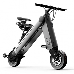 MAQLKC Biciclette elettriche Pieghevoli per Scooter da Viaggio per Adulti con Batteria al Litio per Mini Batteria per Uomo e Donna,Argento