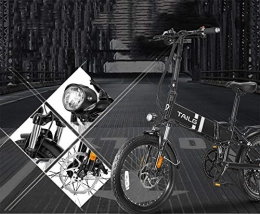 Mgcdd-Car Organizer Bici elettriches Mgcdd-Car Organizer Bicicletta Pieghevole Elettrica, da 20 Pollici Bicicletta Elettrica con 350W Motore, 36V 8.8Ah Batteria, Servoassistito Equitazione, 7 Marce (Nero)