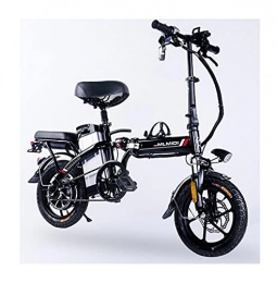 DYM Bici Mini scooter pieghevole per bicicletta elettrica per guida umana La bici elettrica servoassistita da 14 pollici può mettere il display LCD del bagagliaio Carico (Color:black, Size:130km)