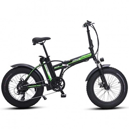 Minkui Bici elettriches Minkui Bici elettrica elettrica Bici da 20 Pollici ebike 48V500W Mountain Bike Bici Pieghevole elettrica 4.0 Fat Fat Bicicleta eletrica Beach E-Bike-Nero