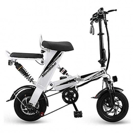 MIYNTB Bici elettriches MIYNTB Bici Elettrica, Lega di Alluminio Telaio età Due Ruote Mini Pedal Electric Car Leggero E Alluminio Folding Bike con I Pedali, per Adulti