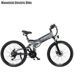 MJL Bici elettriches MJL Bicicletta da Neve da Spiaia, Mountain Bike per Adulti, 48 V 12, 8 Ah, Bici in Lega Di Alluminio 614 W, Bicicletta Fuoristrada a 21 Velocit, Ruote da 26 Pollici