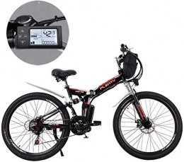 MJY Bici elettriches MJY Mountain bike elettriche, batteria al litio rimovibile da 24 pollici Bicicletta pieghevole elettrica da montagna con borsa appesa Tre modalità di guida adatte 6-20, 15Ah / 720Wh