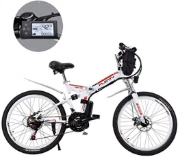 MJY Bici elettriches MJY Mountain bike elettriche, batteria al litio rimovibile da 24 pollici Bicicletta pieghevole elettrica da montagna con borsa appesa Tre modalità di guida adatte 6-20, 8AH / 384Wh