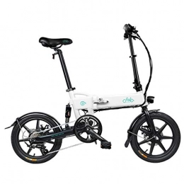MMCC Bici MMCC 16"Adulti Pieghevole Bike elettrica - Portatile Ebike Facile da conservare in roulotte, a Motore a Motore, Barca, Auto. (Color : White)