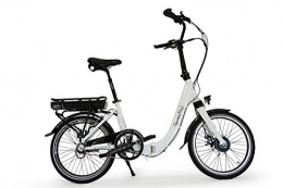 GermanXia Bici Mobilemaster Light - Bicicletta elettrica pieghevole, 20 pollici, 19 kg, 36 V, 80 km (bianco con sensore di coppia)