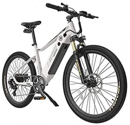 ZJZ Bici elettriches Mountain bike elettrica da 26 pollici per adulti con batteria agli ioni di litio da 48 V 10 Ah / motore CC da 250 W, sistema a velocità variabile 7S, telaio in lega di alluminio leggero (colore: bianc