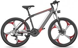 ZJZ Bici elettriches Mountain bike elettrica leggera per adulti, bici elettrica da neve da 400 W Bicicletta elettrica da 26 pollici con pneumatici grassi con trasmissione a 27 velocità e freni a disco idraulici e forcella
