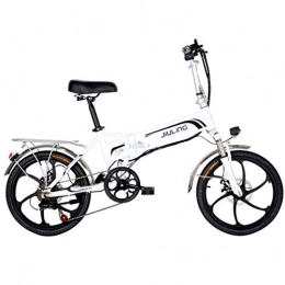 FFF-HAT Bici elettriches Mountain bike elettrica pieghevole da 20 pollici, batteria al litio rimovibile, auto per viaggi piccoli per adulti, telaio in lega di alluminio a una ruota, con telecomando antifurto, 350 W / 48 V
