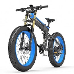 N\F Bici elettriches Mountain bike elettrica pieghevole T750plus da 26 pollici, motoslitta con pneumatici larghi 27 velocità 4.0, con batteria al litio 48V14.5Ah / 17.5Ah, adatta per adulti