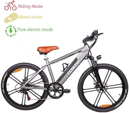 LEFJDNGB Bici elettriches Mountain Bike Pedale bicicletta elettrica Fat montagna adulto bici elettrica a 6 marce da 26 pollici in lega di magnesio ibrida Ammortizzatore, Forcella anteriore 48V / 10AH batteria 350W Potenza moto