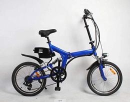 movable Bici movable 350W 36V 8.8AH Bici elettrica 20'x2.125 Bici Pieghevole 7 velocità Cambio deragliatore Bicicletta Sistema di Freno a Disco Meccanico (Blu)