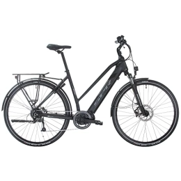 Multibrand Distribution SPR E-Trekking Faster - Bicicletta elettrica in alluminio, 28 pollici, con motore centrale, 250 W, batteria 36 V (nero grigio opaco)