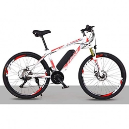 MXCYSJX Bici elettriches MXCYSJX Bicicletta elettrica per Adulti Bicicletta elettrica da 26"250 W per Uomo Donna E-Bike ad Ingranaggi Senza spazzole ad Alta velocit con Motore a 21 velocit, Rosso