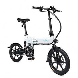 N&F Bici elettriches N&F FIIDO d2 Biciclette elettriche per Adulti, Bici elettrica Pieghevole in Lega di Alluminio per Tutti i Terreni, Batteria agli ioni di Litio da 16"36 V 250 W 7, 8 Ah (Bianca)