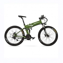 N&I Bici elettriches N&I Electric Bike 36V 12.8Ah Hidden Lithium Battery 26" Folding Pedal Assist Electric Bike Speed 25~35Km / H Mountain Bike Suspension Fork Black White