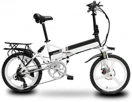 N&I Bici elettriches N&I Folding Electric Bike Lightweight And Aluminum Folding Bike with Pedals Non-Slip Explosion Proof Lithium Battery Bike Outdoors Adventure E
