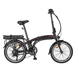 nakxus Bici elettriches NAKXUS 20F039 Biciclette elettriche con batteria rimovibile 36V 10AH Bicicletta elettrica pieghevole per pendolari 20 pollici per adulti