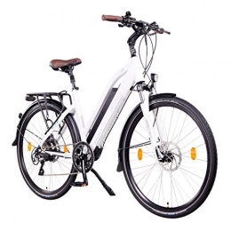 NCM Bici elettriches NCM Milano Plus Bicicletta elettrica da Trekking, 250W, Batería 48V 16Ah 768Wh 28" Bianco