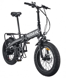 Nilox Bici elettriches Nilox - E-Bike J4 - Bici Elettrica con Pedalata Assistita - Motore Brushless High Speed da 36 V - 250 W e Batteria Removibile LG da 36 V - 8 Ah - Gomme Fat da 20" e Doppio Freno a Disco