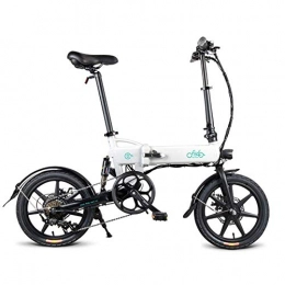 NIMI Bici elettriches NIMI E-Bike Pieghevole 36V, Batteria al Litio da 14 Pollici alimentata a Batteria, 34, 17 Miglia 10, 4 Ah / 250 W Bicycle Bicicletta elettrica per Adulti (Bianca)