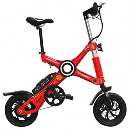 NO ONE - Bicicletta elettrica Pieghevole, Colore: Rosso