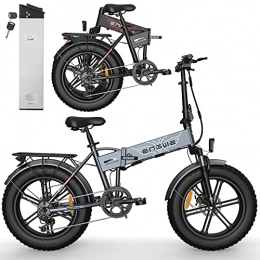 NXLWXN Bici elettriches NXLWXN Bicicletta Elettrica Pieghevole Pneumatici Grassi Bicicletta Elettrica, Motore Potente da 750W, Batteria Rimovibile da 48V 12, 8Ah E Bicicletta Elettrica Professionale a 7 velocità, Grigio