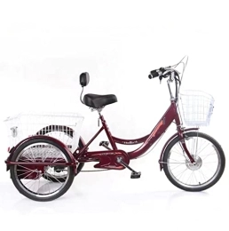 NYASAA Bici NYASAA Triciclo elettrico, comodo, veloce, pieghevole e resistente, bicicletta elettrica, adatta per uscire per il tempo libero (20A)