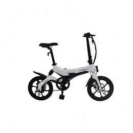Onebot Bici elettriches ONEBOT Biciclette elettriche S6 per Adulti, Mountain Bike elettrica Pieghevole in Lega di magnesio per Tutti i Terreni, 16"36 V 250 W 6, 4 Ah, Corsa Massima 50 km (Bianca)