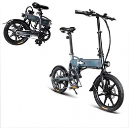 ONLYU Bici elettriches ONLYU Folding Bike Elettrico, 36V 250W Pieghevole E-Bike con Estraibile di Grande Capienza 7.8Ah Batteria, da 16 Pollici Leggero Biciclette per Adulti Teens (Grigio)