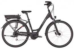 Ortler Bici elettriches ORTLER Bergen 400 Wave 2019 - Bicicletta da Trekking, da Donna, Colore: Nero Opaco, Donna, Nero Opaco, 55 cm