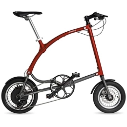 Ossby Bici Ossby Curve Electric, Bicicletta Pieghevole elettrica Unisex-Adulto, Rosso, Tamaño único