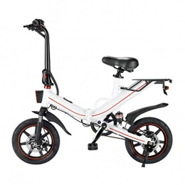 OUXI Bici elettriches OUXI Bicicletta elettrica per Adulti Pieghevole da 14 Pollici con Motore 360W 48V 10 / 15Ah Batteria al Litio Ricaricabile, velocità Massima 25 km / h, Bicicletta elettrica per Adulti pendolari