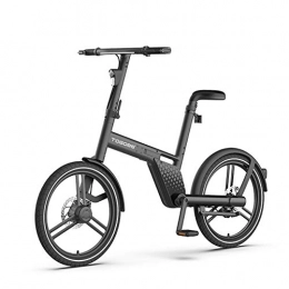 Owl's-Yard Bici elettriches Owl's-Yard - Bicicletta elettrica pieghevole, con pedalata assistita, con albero da 20 pollici, elegante, con sensore di velocità, IP65, impermeabile, colore: Nero