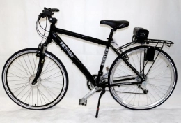 Powerbike Bici elettriches PB bici elettrica Croce uomini con motore anteriore, 24V / 11, batteria 6Ah, nero