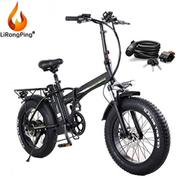 LiRongPing Bici elettriches Pieghevole Bici Elettrica, Leggero E-Bici Bicicletta Elettrica con 350W / 500W Motore E Pedali, Potenza Assist E 10Ah 15Ah Batteria Rimovibile / (Size : 500W10A Battery)
