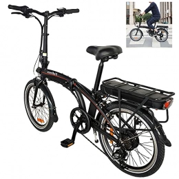 CM67 Bici Pieghevole Bicicletta elettrica Nero per Adulti, In Lega di alluminio Ebikes Biciclette all Terrain Impermeabile IP54 modalit di guida bici da Portatile Potenza 250 W 36V 10 Ah