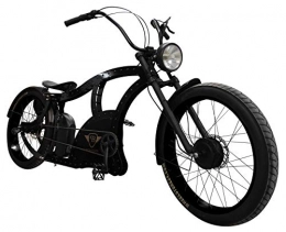 Wheelstore24 Bici Power-Bikes, Pedelec, E-Bike 250 W, Fatbike, Cruiser, bicicletta, nero,