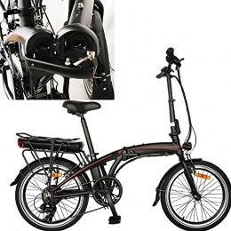 CM67 Bici elettriches Pure Bici Pieghevole Bicicletta elettrica per adulti Bicicletta elettrica pieghevole motore da 350W Bicicletta pieghevole per adulti dotata di batteria 36V / 10AH Adatto per regali per adulti