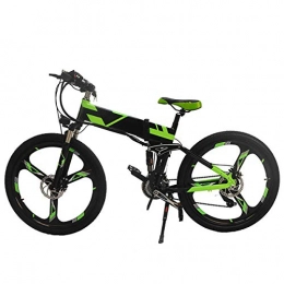 PXQ Mountain Bike elettrica 26 Pollici 48 V 250 W Shimano 7 velocità E-Bike Citybike Pendler Bicicletta con LCD 5 Marce Smart Meter, Doppio Disco Freno e Ammortizzatore Forcella Nero