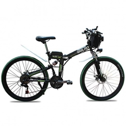 QDWRF Bici elettriches QDWRF Bicicletta Elettrica Pieghevole Bici da Montagna Ebike 26 Pollici, con 15AH Batteria al Litio daGrande capacità 48V, 350W Motor velocità 35km / h Black 48V10AH350W